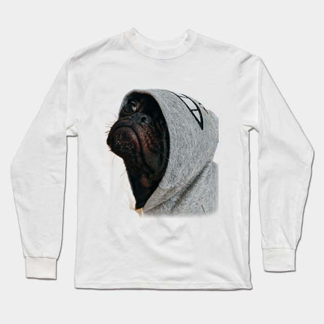 Cute Dog in a hoodie Long Sleeve T-Shirt by PGP